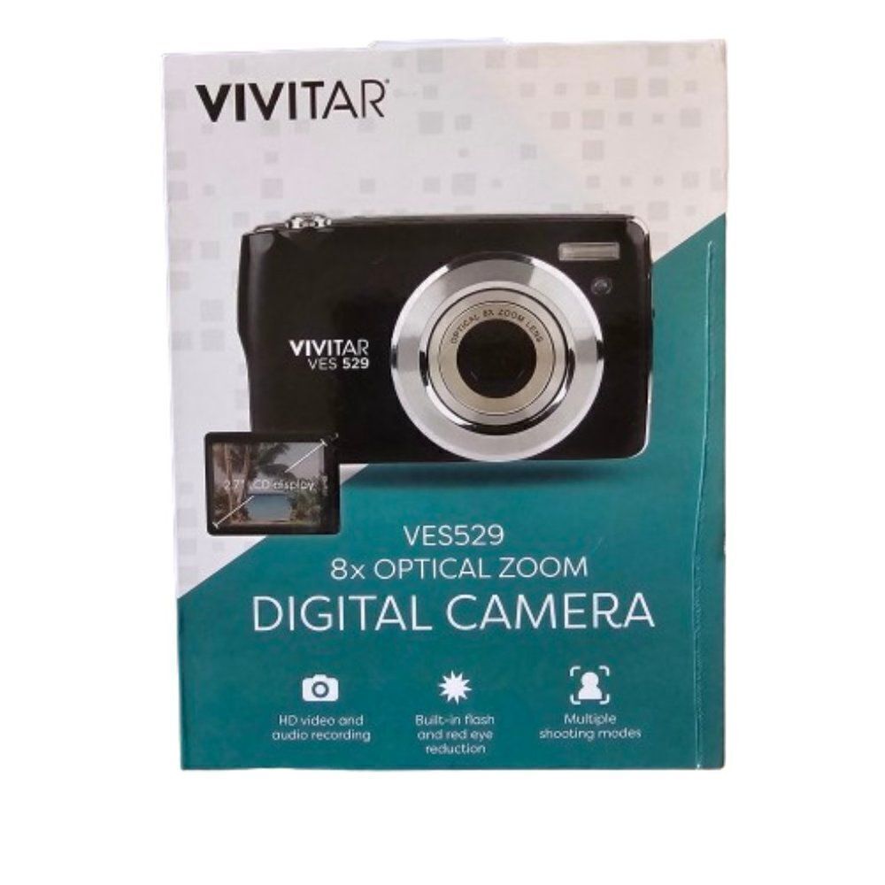 Vivitar VES-529 Black 8X Optical Zoom Digital Camera
